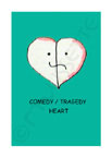 comedy/tragedy heart card